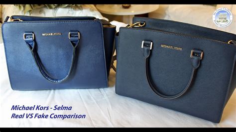 michael kors selma original vs fake|michael kors real logo.